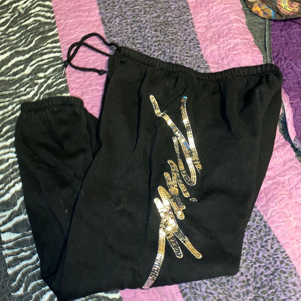 Pink drawstring sweatpants